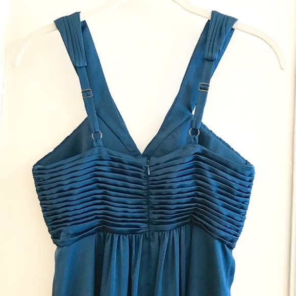 BCBG Blue Satin Gown - Picture 3 of 3
